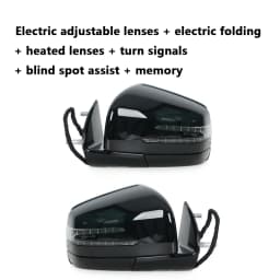 Car Power Rear View Mirror Side Door Mirror Assembly Black For Mercedes Benz W164 X164 ML GL Cl 2005-2019 1668100164 1668100264