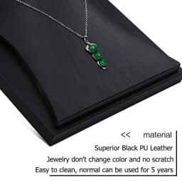 Black Faux Leather Ring Display Column Riser Jewellery Holder Retail Showcase Stand Pawn Shop Counter Organizer Exhibition Rack