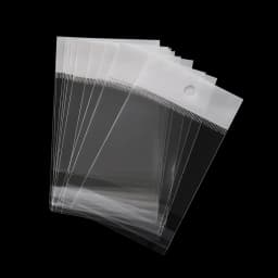 100pcs/lot Self-adhesive OPP Packaging Bags Transparent Small Jewelry Gift Packing Self Adhesive Candy Packaging Hanging Bag