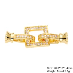 Juya DIY 18K Gold Plated Creative Closure Fasteners Lock Clasps Accessories For Needlework Beads Pearls Jewelry Making Material
