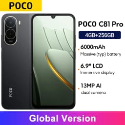 Global Version POCO C81 Pro smartphone UNISOC T7250 processor 6.9" LCD display 13MP main camera 6000mAh 3.5mm headphone
