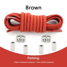 1 Pair Elastic Shoelaces for Sneakers No Tie Shoe Laces Metal Lock Quickly Put on And Take Off Lazy Shoes Lace Round Rubber Band