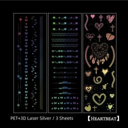 3-18PCS Korean Deco Sticker Pack for Scrapbooking Journaling DIY Projects - 6 Aesthetic Designs - 3D Laser Printing - Cute & Fun