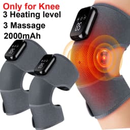 Heated Knee Massager Thermal Support Wrap with 3 Level Adjustable Vibration Leg Warmer for Relaxation