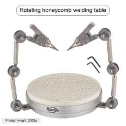 Adjustable Welding Stand with Dual Flexible Arms and Anti-Slip Base for Precision Electronics Repair, Jewelry Crafting