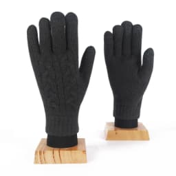 Female Winter Warm Knitted Full Finger Gloves Men Solid Woolen Touch Screen Mittens Women Thick Warm Cycling Driving Gloves H46