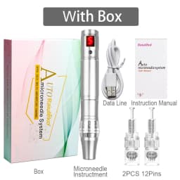 Electric Pen Wireless Care Machine Mute Derma Pen Needle Cartridge Microneedling Nano Micro Needles Beauty Care Tool