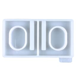 E0BF Napkin Ring Resin Silicone Mold Epoxy Napkin Holder Mould for DIY Craft