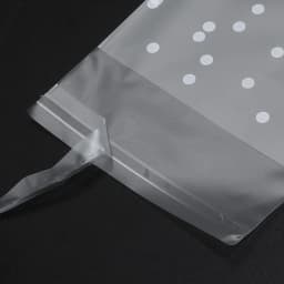 100pcs Plastic Transparent Cellophane Bags White Polka Dot Self Adhesive Packing Bags For Wedding Party Candy Jewelry Gifts Bags