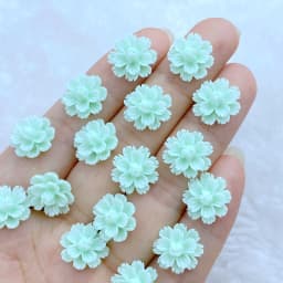 60Pcs New Cute 12mm Mini Little Flower Series Resin Flatback Ornament Jewelry Making Manicure Hairwear Accessories