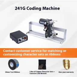 HP-241G 220W Electric Code Machine Mini Heat Date Printer Tactile Thermal Color Strip Automatic Hot Printing Coding Machine