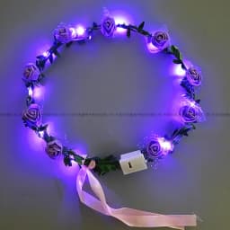 10pc LED Headband Garland Wedding Party Crown Flower Headband Luminous Hair Garland Hairband Light Christmas Neon Wreath Decor