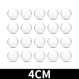 10/1Pc Christmas Transparent Ball Plastic Christmas Trees Open Ball Box Bauble Ornament Wedding Gift Party Home Decoration