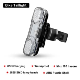 Bicycle Tail Light Bike Rear Light USB Rechargeable Waterproof Night Riding Safety Warning Taillight MTB Cycling Accessories 
