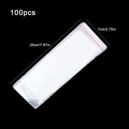 100pcs Transparent Self Adhesive Bag Plastic Hanging Opp Pouches Seal Gift Bag for Handmade Jewelry Display Retail Packing Bags