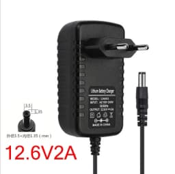 DC 5.5mm or 3.5mm Power CAHARGER Li-ion Red Charging for 1 2 3 4 String Lithium Battery Charger 4.2V 8.4V 12.6V 16.8V 2A 2000MA