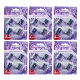 2In1 Toilet Blocks Cube Lavender Haze 4Pack, Long-Lasting Fresh Toilet Cleaner with Foaming Action for Bathroom Use