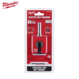 Milwaukee 3/8' SHOCKWAVE Threaded Rod Nut Disassembly Sleeve, Quick Assembly and Tightening Impact Drive Sleeve Tool 48-32-2391