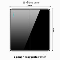 ELEGAN UK Socket Black 16A/20A/45A Full Glass Wall Switch USB type-c Tempered Crystal Panel Electrical Outlet Home Improvement