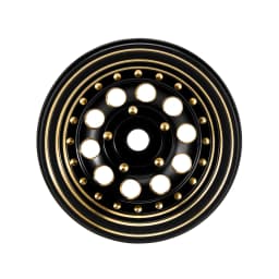 INJORA 39g Black Coating Brass 1.0" Beadlock Wheel Rims for 1/24 1/18 RC Crawler Car Axial SCX24 AX24 TRX4M FCX24 (W1008)