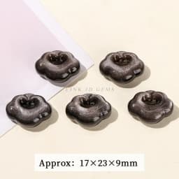 1 Pc Natural Stone Gold Silver Obsidian Carved Bead Cat Paw Pixiu Animals Cute Bead With Hole For Jewelry Making Diy Necklace