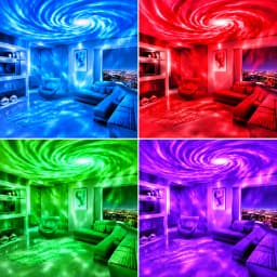LED Galaxy Projector Light Colorful Galaxy Sky Projector Bedroom Night Light Kids Room Decoration Christmas Party Decoration