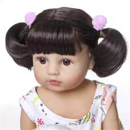 Fit For Doll Head Circumference 32cm To 36cm Silicone Reborn Baby Doll Hair Wig Curly Brown Golden Hair for BJD doll Reborn Doll