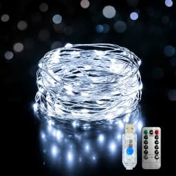 USB Fairy Lights Remote Control Copper Wire String Light 8 Modes Twinkle Flash Steady for Bedroom Wedding Festival Decor