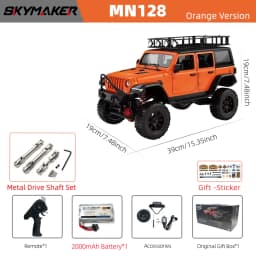 MN128 1/12 RC Car 4WD Jeep Model 2.4G Remote Control LED Light 4X4 Off Road 4WD Climbing RC Truck Electric Toy Car Gift for Boy