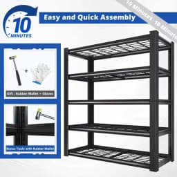Nnovaroom 72" Adjustable Metal Double Layer Column Shelving, Commercial Grade Utility Rack for Warehouse, Basement, Kitchen