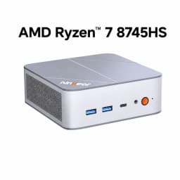 Ninkear M8 Mini PC AMD Ryzen 7 8745HS, 8 Cores 16 Threads, 16GB DDR5 RAM, 1TB SSD, Radeon 780M Graphics, Windows 11, WiFi 6, Bluetooth 5.2, Dual 2.5G LAN, HDMI, DisplayPort, USB-C, Compact Desktop Computer