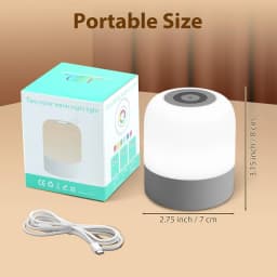 1pcPortable Baby Night Light,3 Colours Egg Light for Nursery,Rechargeable Night Light for Kids,Small Cordless Table&Bedside Lamp