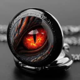 Exquisite Dragon Eye Glass Dome Quartz Pocket Watch Arabic Numeral Dial Vintage Men Women Necklace Pendant Creative Clock Gift