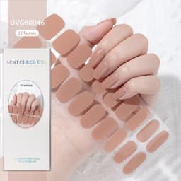 16/20/22Tips Semi-Cured Gel Nail Patch Adhesive Sliders Long Lasting Full Gel Nail Stickers DIY Manicure Harden In UV Lamp Need
