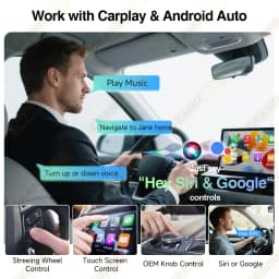 Mini 2IN1 Wireless CarPlay/Android Auto Adapter Plug and Play for VW Toyota Nissan Ford Benz Wired To Wireless for OEM Wired Car