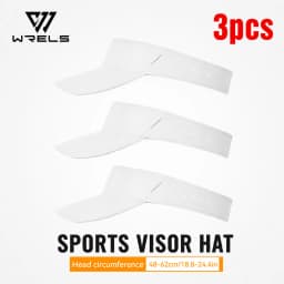 WRELS 1/2/3pcs Summer Sun Protection Empty Top Hat Breathable Sweat Absorbing Sun Visor Caps Outdoor Sport Running Tennis Caps