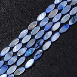 15X6mm Long Stripe Shell Beads Point Stick Mother of Pearl Shell Slice Loose Beads for DIY Making Jewelry Necklace Accessories