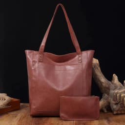 Women Bags Soft Handbag Purse Shoulder Bag with Pockets Retro Waxed Leather Large Capacity Fashion Tote Bag Commuter Bag Purse