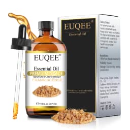 EUQEE 118ML Lavender Jasmine Eucalyptus Vanilla Peppermint Essential Oils with Glass Dropper|Aromatherapy, Humidifier,DIY Soap
