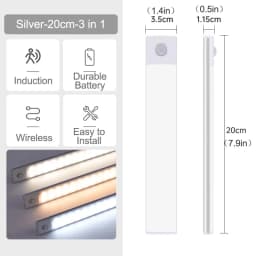 Under Cabinet Light LED Motion Sensor Night Light Thin USB Rechargeable Dimmable Lamps Kitchen Cabinet Bedroom Wardrobe Lighting