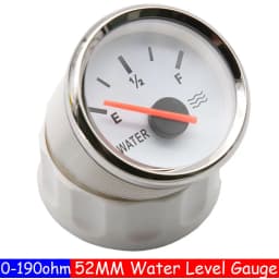 Water Level Gauge Water Level Sensor 52mm Water Level Meter Indicator With Red Light 100-500mm 0-190 Ohm Sensor 12V24V Custom