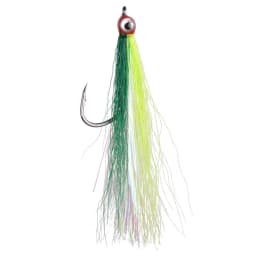 10/20/30PCS Bucktail Teasers fishing hook 3D eyes Flash line fly tying for Flounder jig hook hi/lo rig for Salmon fishing tackle