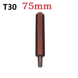 1pc 30/75mm Magnetic Torx Screwdriver Bit Steel 10mm Hex Shank Screwdrive For Impact Screwdriver T20/T25/T30/T40/T45/T50/T55
