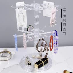 Keychain Hanger Pendants Display Rack Storage Rack Rotatable Rack Hair Ring Rope Desktop Finishing Holder For Earrings Watch