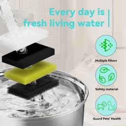 6/12pcs Automatic Water Dispenser Special Filters for 7L Pet Water Feeder Activated Carbon Pet Fountain Filters Set(No Fountain)