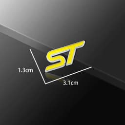 3D Small Metal Car Interior ST Emblem Car Steering Wheel Sticker Auto Body Window Decals Decor For Ford Focus Mondeo Fiesta MK3