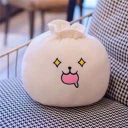 ZU Cute Home Decor Sofa Hug Pillow Steamed Stuffed Rice Bao Bun Plush Toy Funny Face Food Soft Soup Dumplings Kids Girl Gift