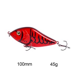 Hanlin Slow Sinking 10cm 45g Glider Jerkbait Wobblers for Big Game Fishing Pike Musky Fishing Lure Buster Artificial Bait Tackle