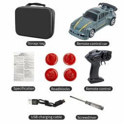 New 4WD 2.4GHZ RC Simulation Mini Drift Car Palm Racing Model Desk Toys 1/64 Scale Remote Control Car Gift for Children Boys.
