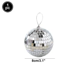2-10cm Mirror Disco Ball 70s 80s Party Decors Reflective Ball Hanging Ornaments for Christmas Birthday Party Wedding Decorations